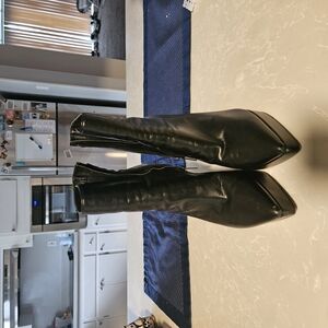 Gianni Bini Black Heeled Boots with Pointed Toe